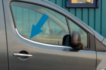 Citroen Berlingo 2008–2018 RVS raamlijsten voor deurvensters OmsaLine - Italiaans roestvrij staal foto 1