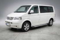 Volkswagen T5 Caravelle 2004–2010 Side steps X5-type (set van 2, aluminium) Lange wielbasis foto 1