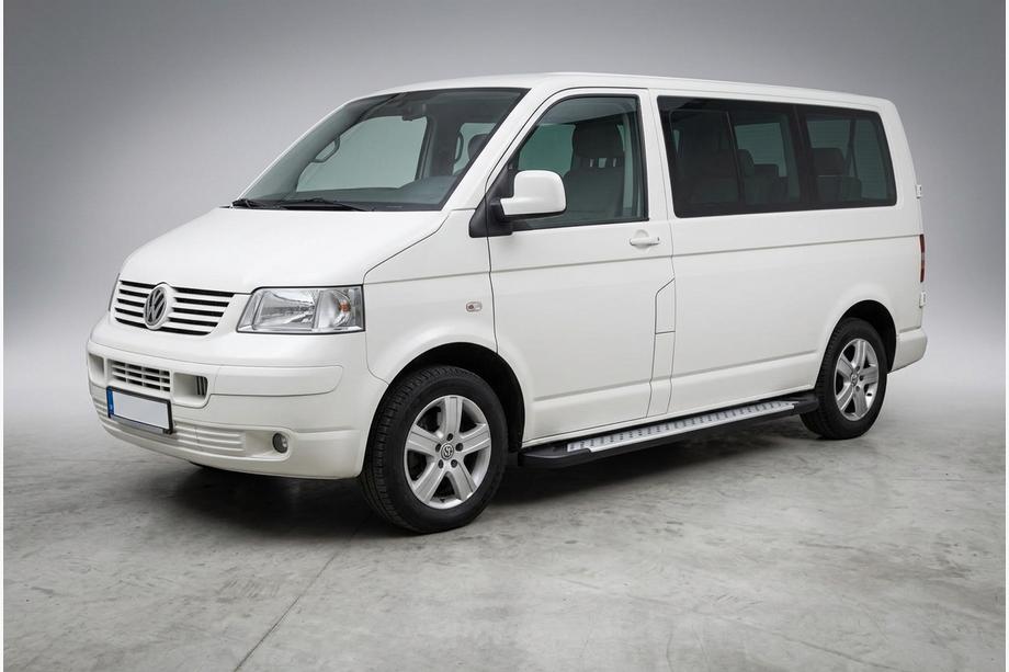 Volkswagen T5 Caravelle 2004–2010 Side steps X5-type (set van 2, aluminium) Lange wielbasis Image