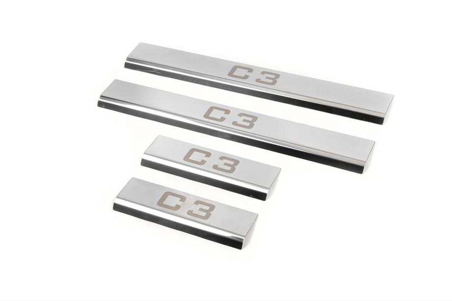 Citroen C-3 2009–2016 Chroom instaplijsten (4 stuks, Carmos) Image