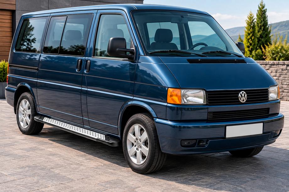 Volkswagen T4 Caravelle/Multivan 1990–2003 Side steps Allmond Grey (set van 2, aluminium) Korte wielbasis Image