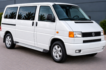 Volkswagen T4 Transporter 1990–2003 Side steps Allmond Grey (set van 2, aluminium) Lange wielbasis foto 1