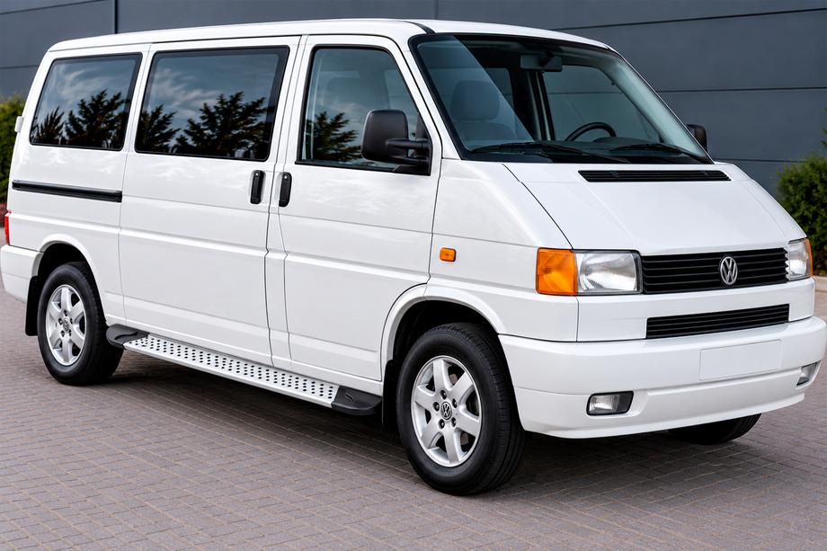 Volkswagen T4 Transporter 1990–2003 Side steps Allmond Grey (set van 2, aluminium) Lange wielbasis Image