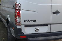 Volkswagen Crafter 2006–2016 Achterlichtcovers (2 stuks, RVS) foto 1