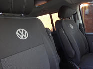 Volkswagen T5 Caravelle 2004–2010 Autostoelhoezen (kunstleer en stof, Premium) Complete interieur en voorstoelen (1+1) foto 12