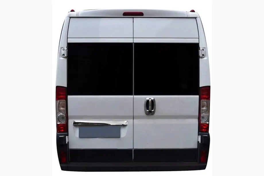 Fiat Ducato 2006–2025 Chromen strip boven kenteken (RVS) Foto 2