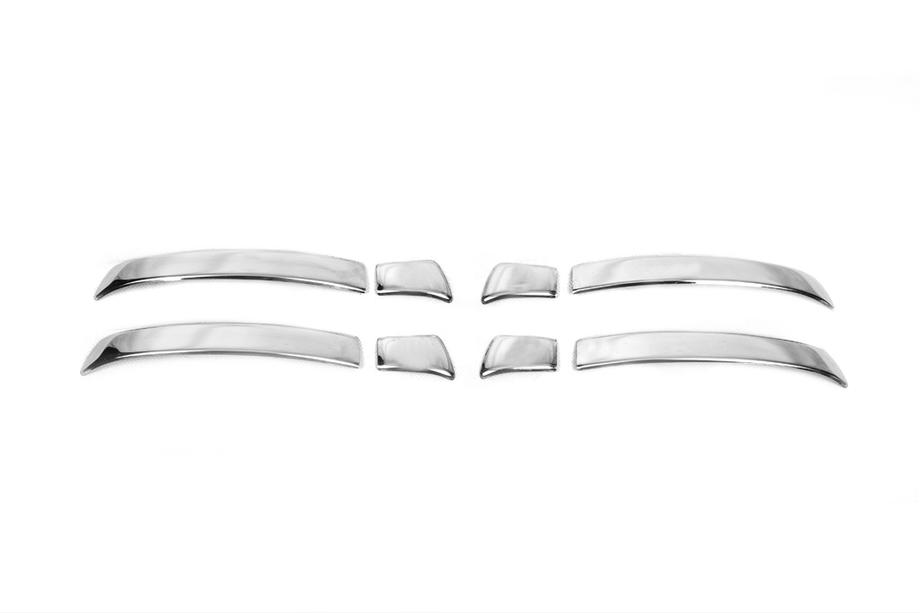 Volkswagen Touareg 2010–2018 RVS deurgreepkappen voor smalle handgrepen (set van 4) OmsaLine - Italiaans roestvrij staal Foto 2