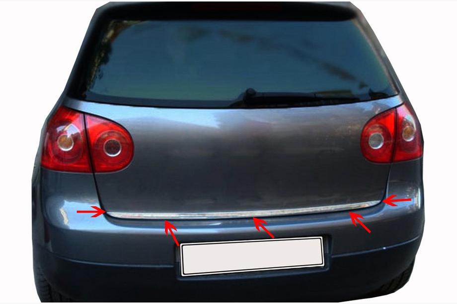 Volkswagen Golf 5 2003–2009 Kofferbakrand (RVS) OmsaLine - Italiaans roestvrij staal Foto 2