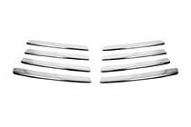 Volkswagen T4 Transporter 1990–2003 RVS sierlijsten voor grille Kosoyu kapot (8 stuks) Carmos - Turks staal foto 2