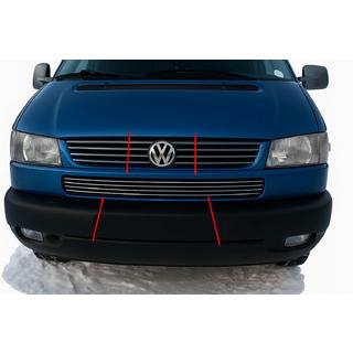 RVS sierlijsten voor bumperrooster "Косою капот" (4-delig) Volkswagen T4 Transporter 1990–2003 foto 1