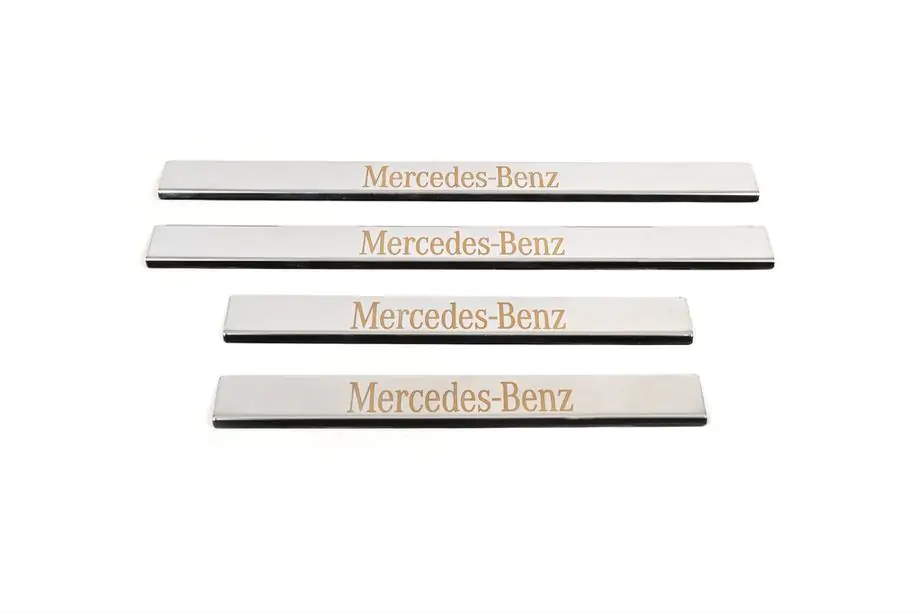Mercedes E-class W210 1995–2002 Instaplijsten (Carmos, 4 stuks, RVS) Foto 2