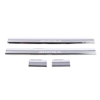 Carmos instaplijsten RVS (4 stuks) Nissan Micra K12 2003–2010 foto 2