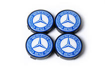 Mercedes-Benz Naafdoppen voor velgen 55,5mm/57mm zonder ring (4 stuks, blauw) foto 2