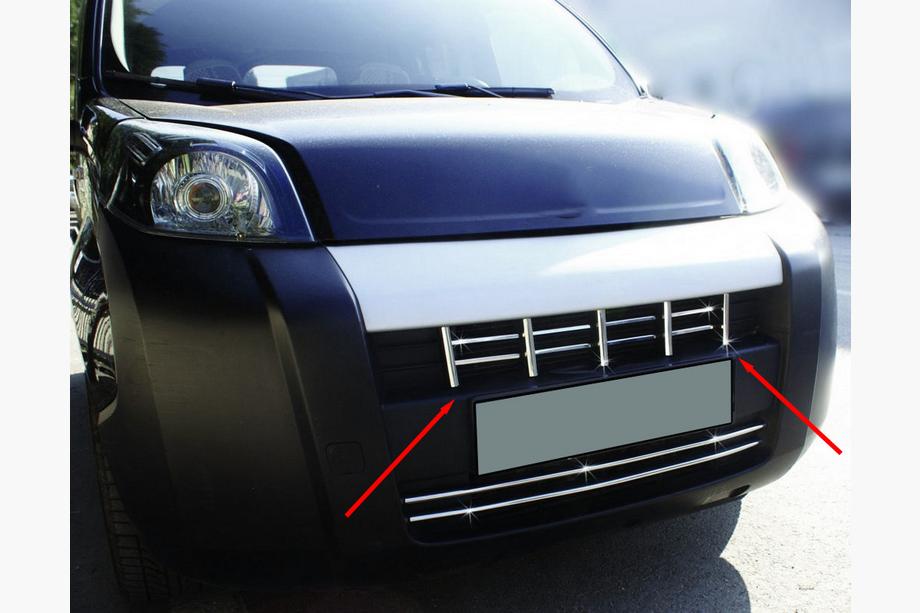 Peugeot Bipper 2008–2017 Grille sierstripset (13-delig, RVS) Image