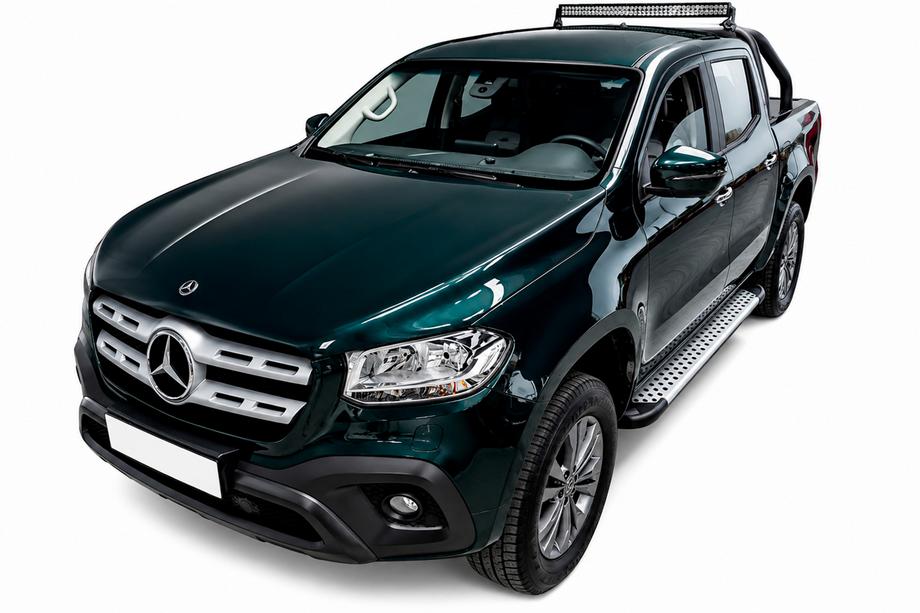 Mercedes X-klasse 2017–2020 Side steps Allmond Grey (2 stuks, aluminium) Image