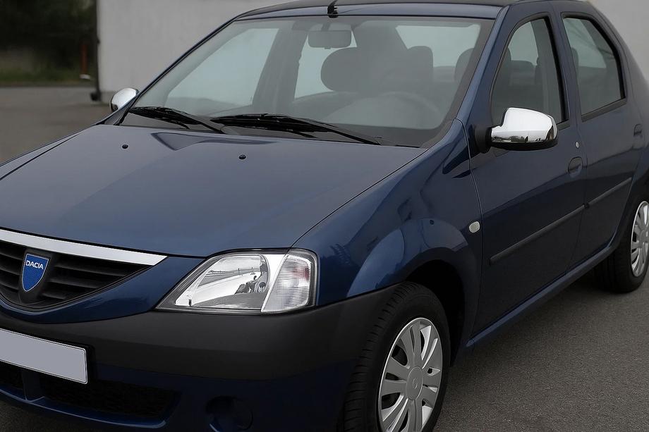 Dacia Logan I 2005–2008 Spiegelkappen bovenste deel (2 st., RVS) Image