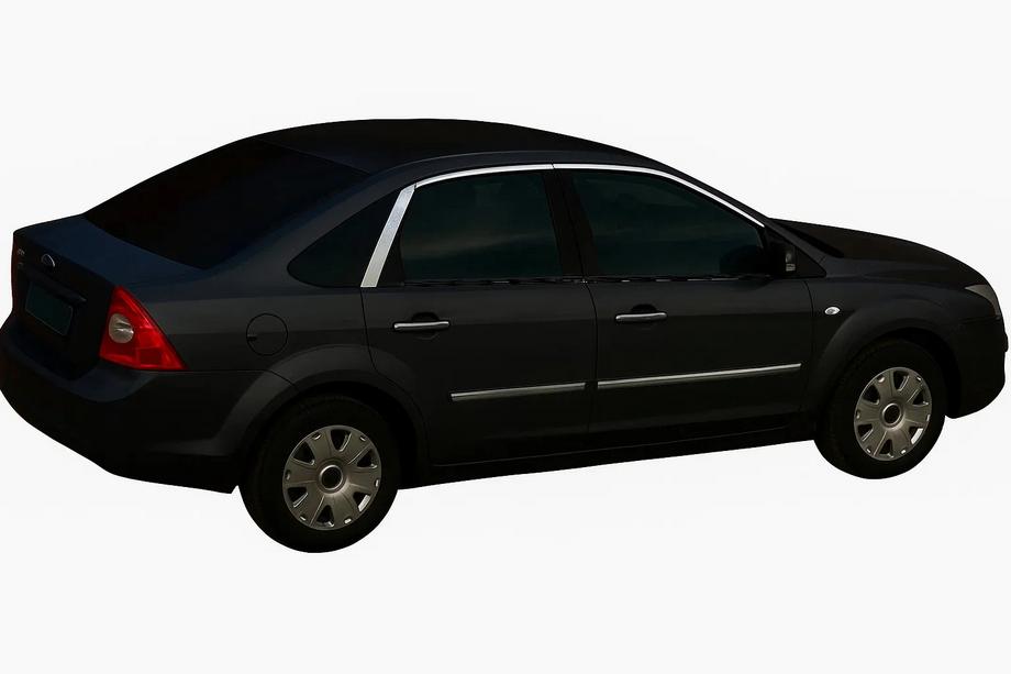 Ford Focus II 2008–2011 Bovenste raamomlijsting HB (6 stuks, RVS) Image