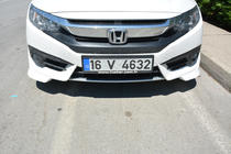 Honda Civic Sedan X 2016–2021 Hoekstukken voor de voorbumper (spuitklaar) foto 2