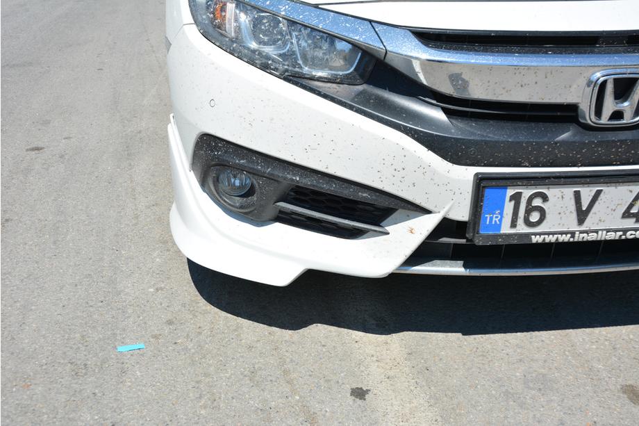 Honda Civic Sedan X 2016–2021 Hoekstukken voor de voorbumper (spuitklaar) Image
