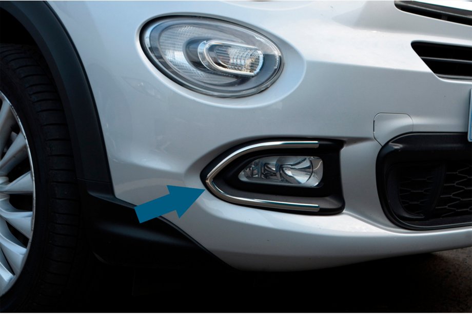 Fiat 500X 2014–2024 RVS sierlijsten voor mistlampen Image