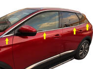 Peugeot 3008 2016–2023 Onderste raamlijsten (8 stuks, RVS) Carmos - Turks staal foto 1
