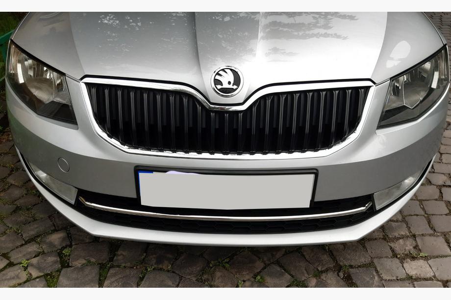 Skoda Octavia III A7 2013–2019 RVS beschermstrip voorbumper 13-17 OmsaLine - Italiaans roestvrij staal Foto 5
