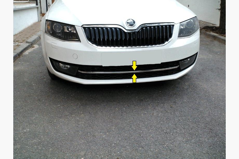Skoda Octavia III A7 2013–2019 RVS beschermstrip voorbumper 13-17 Carmos - Turks staal Image