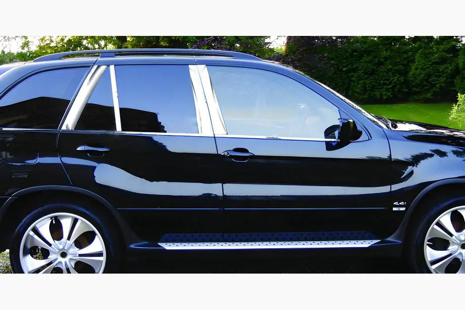 BMW X5 F15 2013–2018 Sierlijsten voor deurstijlen (RVS) Image