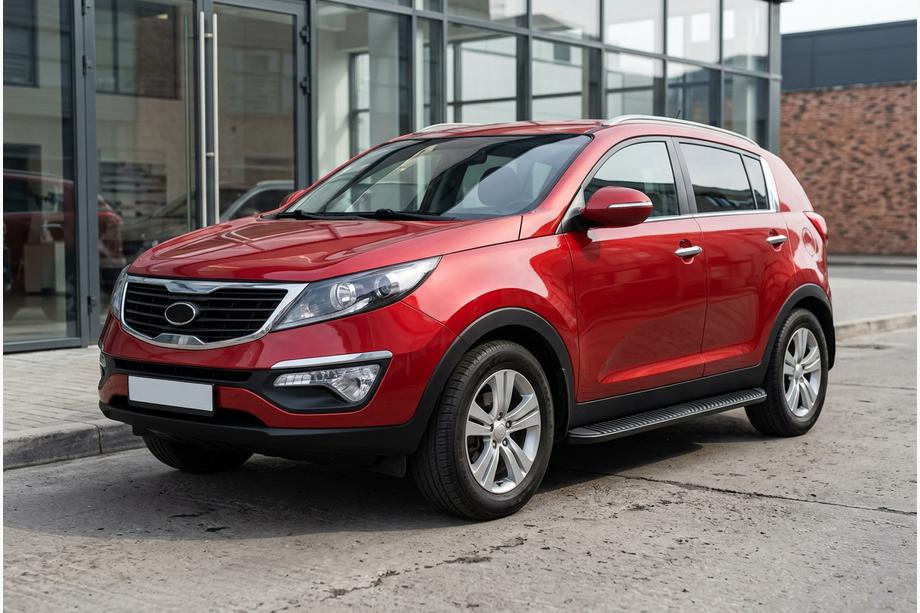 Kia Sportage 2010–2015 Side steps Tayga Black (2 stuks, aluminium) Image