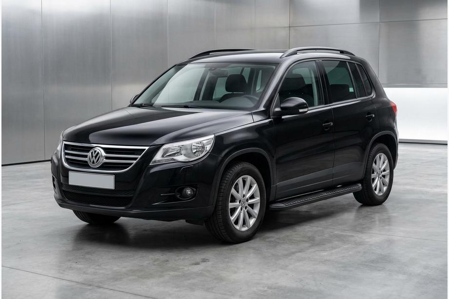 Volkswagen Tiguan 2007–2016 Side steps Tayga Black (2 stuks, aluminium) Image