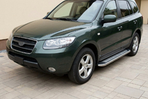 Hyundai Santa Fe 2 2006–2012 Zijtreden Maydos V2 (2 st., aluminium/RVS) foto 1