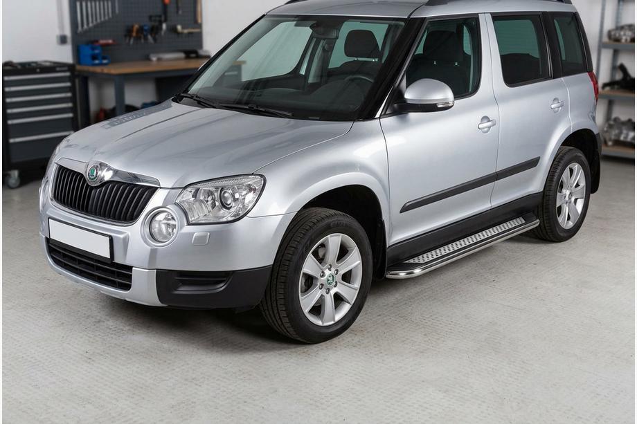 Skoda Yeti 2009–2017 Zijtreden Maydos V2 (2 st., aluminium/RVS) Image