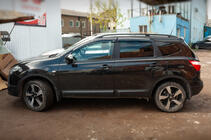 Nissan Qashqai 2010–2014 Raamwindschermen met chromen sierlijst (set van 4, Niken) foto 3