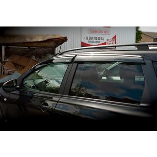 Raamwindschermen met chromen sierlijst (set van 4, Niken) Nissan Qashqai 2010–2014 foto 4