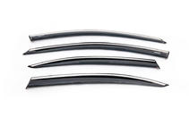 Skoda Octavia III A7 2013–2019 Raamdeflectoren met chromen sierlijst LiftBack (4 stuks, Niken) foto 2