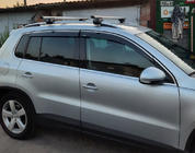 Volkswagen Tiguan 2007–2016 Raamwindschermen met chroomlijst (set 4 stuks, Niken) foto 2