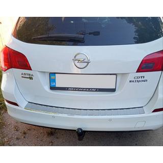 Achterbumperbeschermer V-1 Carmos (SW, RVS) Opel Astra J 2009–2015 foto 1