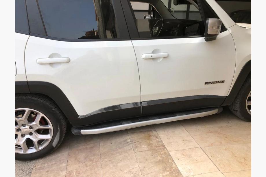 Jeep Renegade 2014– Deurstrips Zwart Chroom (4 stuks, RVS) Image