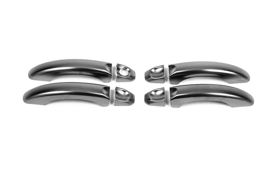 Volkswagen Amarok 2010–2022 Deurgreep covers Zwart Chroom (4-delig, RVS) Image