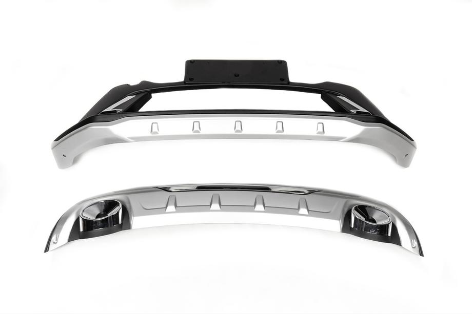 Kia Sportage 2015–2021 Voor- en achterbumper lipspoilers 2015-2019 V4 (kunststof) Image
