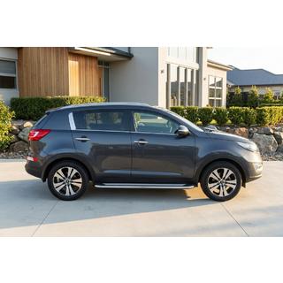 Zijtreden Maydos V2 (2 st., aluminium/RVS) Kia Sportage 2010–2015 foto 1