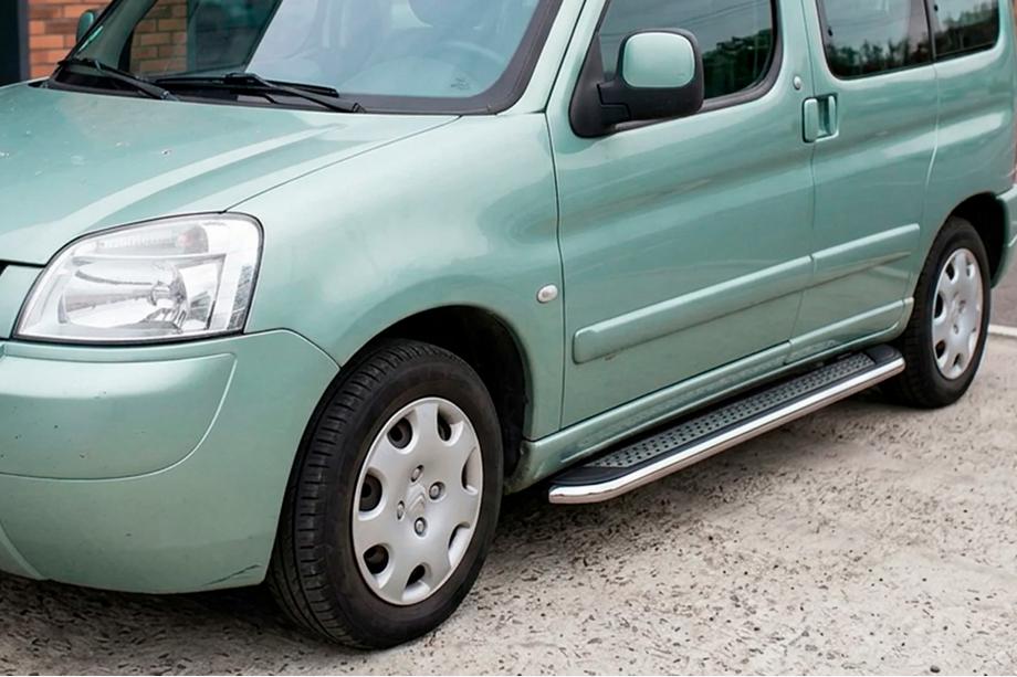 Peugeot Partner 1996–2008 Zijtreden Maydos V2 (2 st., aluminium/RVS) Foto 1