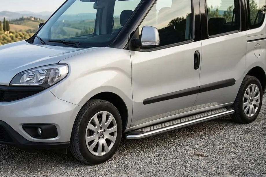 Opel Combo 2012–2018 Zijtreden Maydos V2 (2 st., aluminium/RVS) Image