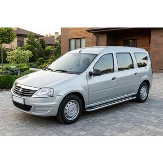 Zijtreden Maydos V2 (2 st., aluminium/RVS) Dacia Logan MCV 2004–2014 foto 3
