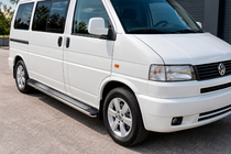 Volkswagen T4 Caravelle/Multivan 1990–2003 Zijtreden Maydos V2 (2 st., aluminium/RVS) foto 1