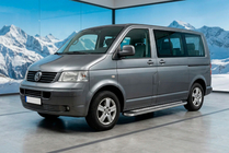 Volkswagen T5 Caravelle 2004–2010 Zijtreden Maydos V2 (2 st., aluminium/RVS) Alleen voor korte wielbasis foto 1