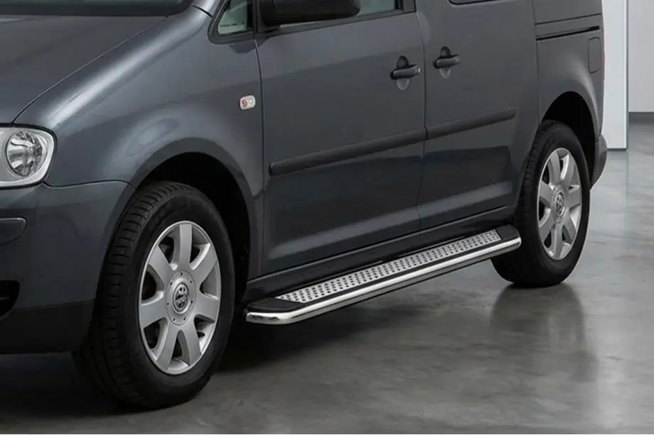 Volkswagen Caddy 2010–2015 Zijtreden Maydos V2 (2 st., aluminium/RVS) Image