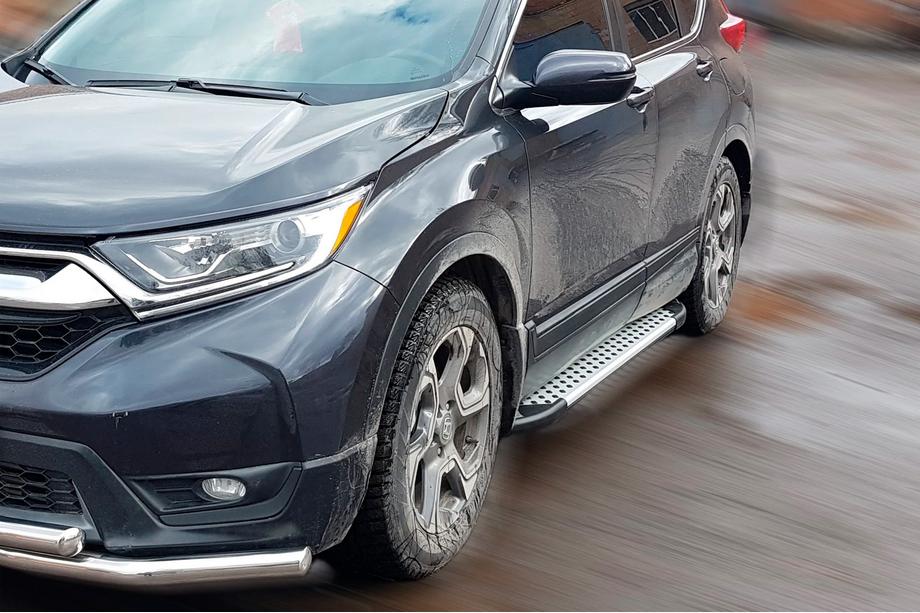 Honda CRV 2017–2022 Zijsteps Allmond Grey (2 stuks, aluminium) Image