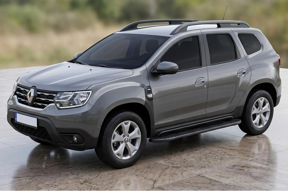 Renault Duster 2018–2024 Side steps Bosphore Black (set van 2, aluminium) Image