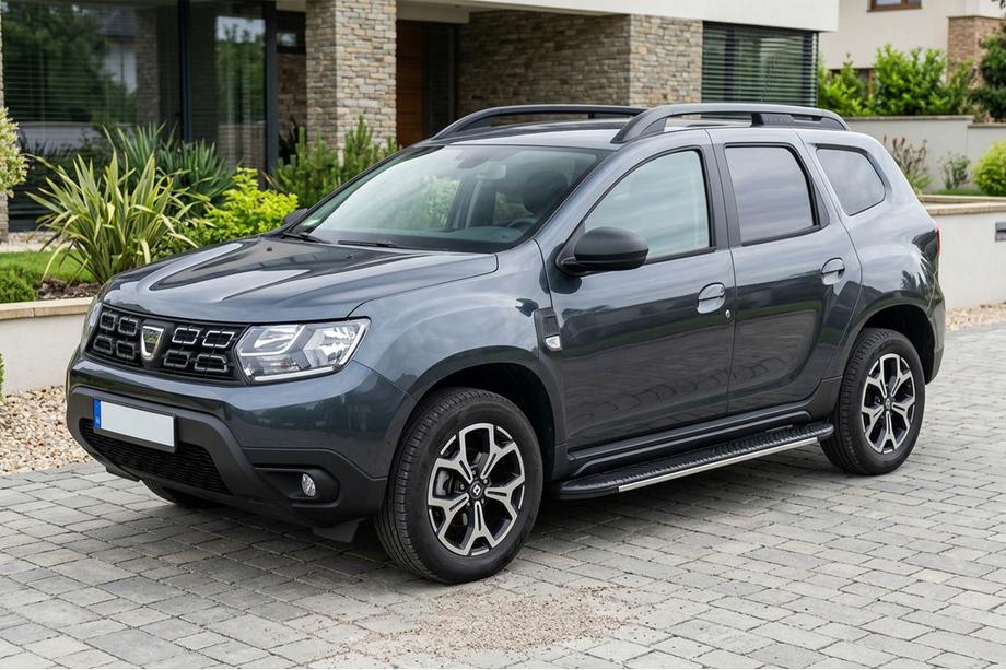 Dacia Duster 2018–2024 Side steps Bosphore Grey (set van 2, aluminium) Image
